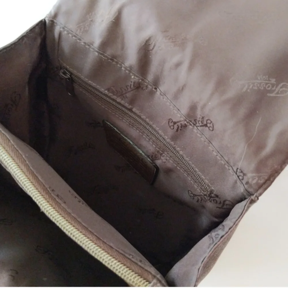 Vintage Fossil Brown Leather Crossbody - Picture 9 of 12